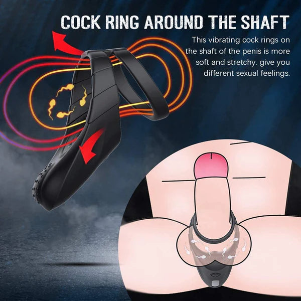 DualDelight - Intense Dual-Ring Vibrating Men's Enhancer Cock Ring