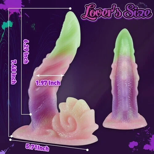 Atlas - 7.48 Inch Flexible Silicone Rainbow Dildo with Suction Cup